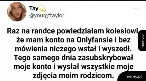 Kobieta pisze o sytuacji z kolegą i kontem na OnlyFans.