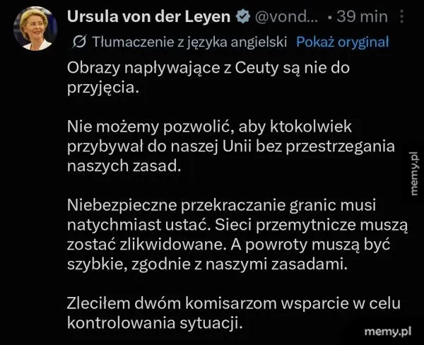 Tekst na tle ciemnego tła z logo Twittera.