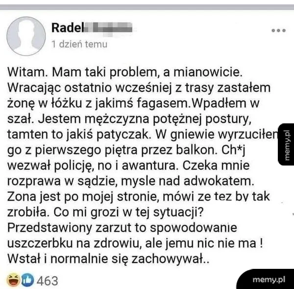 Dobrze, że jest wsparcie od żony