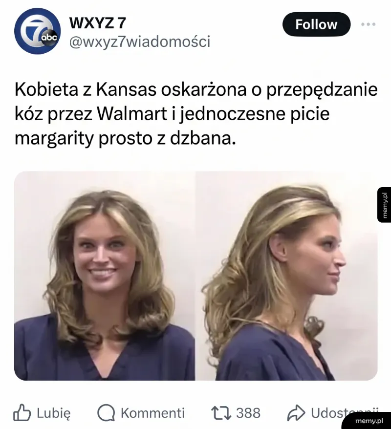 Kobieta z długimi włosami w dwóch ujęciach, z uśmiechem na twarzy.