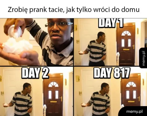 Mężczyzna z pianką do golenia czeka na powrót ojca przez ponad 800 dni.