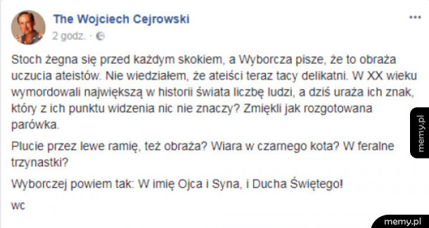 Ateiści jak ja nimi gardzę
