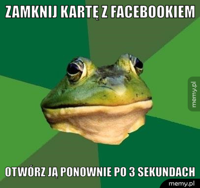 Zamknij kartę z facebookiem otwórz ją ponownie po 3 sekundach