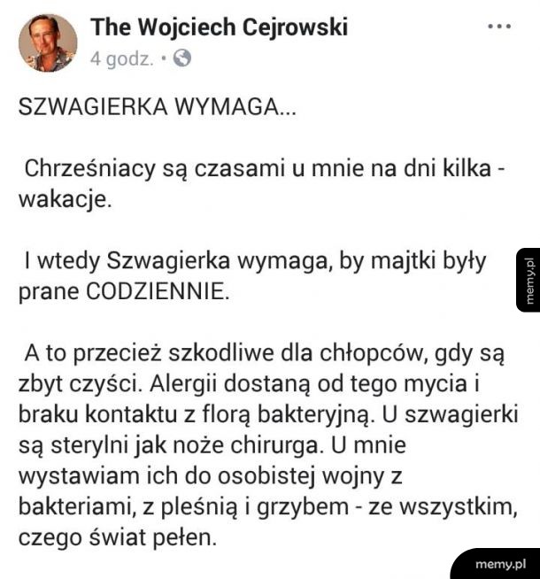 WC przemówił