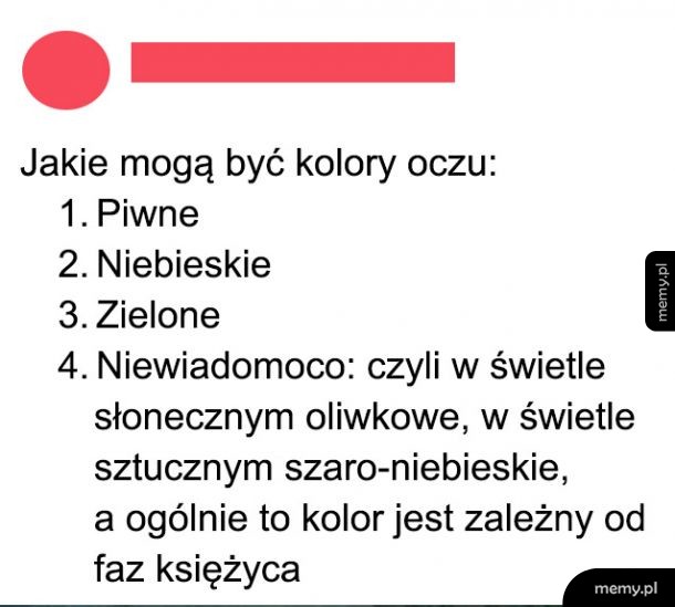 Kolory oczu