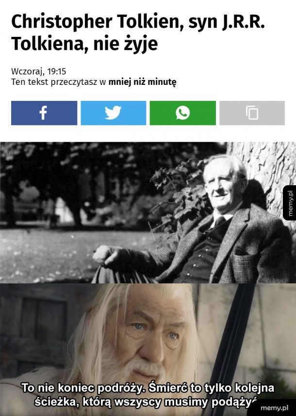 Żegnaj, opiekunie Śródziemia