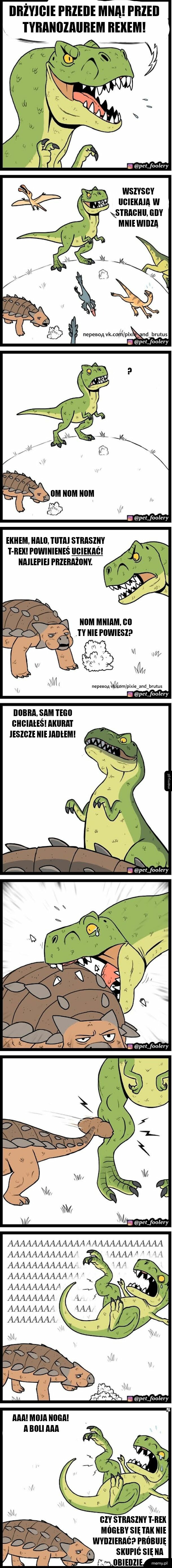Straszny tyranozaurus reks