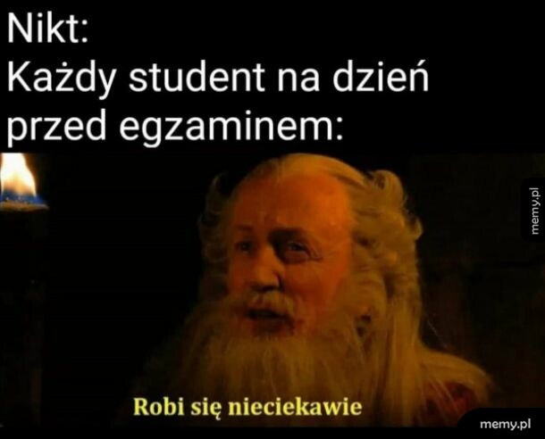 Student przed egzaminem