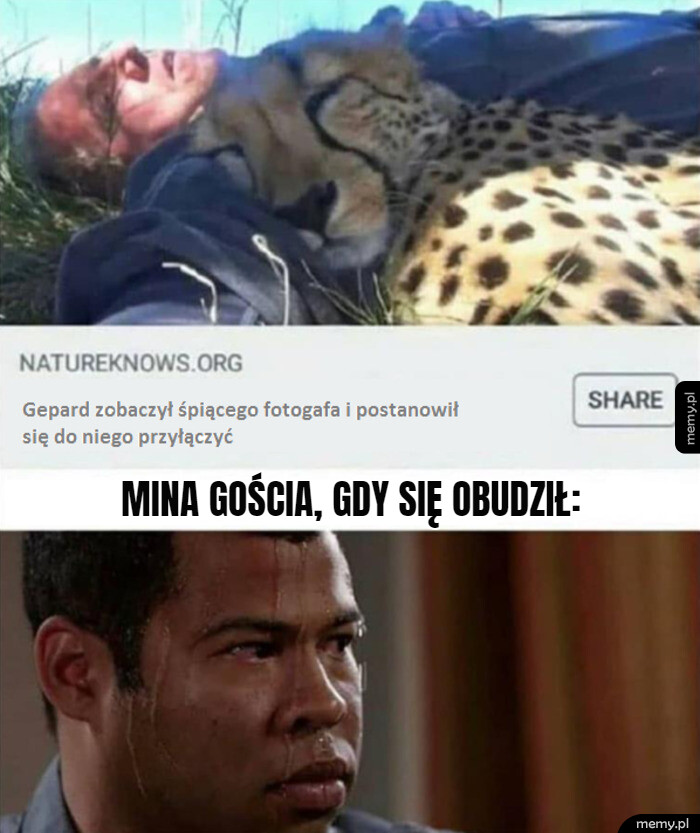 Musiał się nieźle zdziwić :D