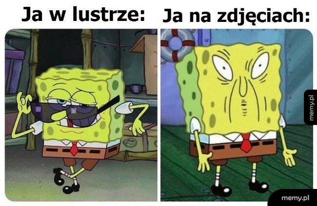W lustrze vs. Na zdjęciach