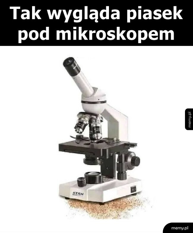 Piasek pod mikroskopem