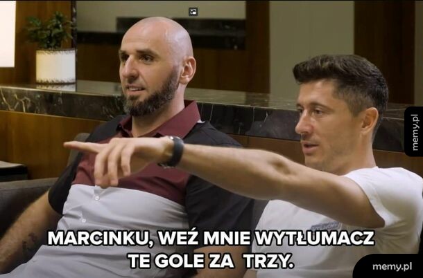Robercik nie ma lekko. Najpierw jakaś guwniara z paletkom, teraz gole za trzy...