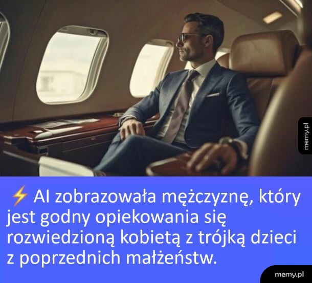 Mężczyzna w garniturze siedzący w prywatnym odrzutowcu.