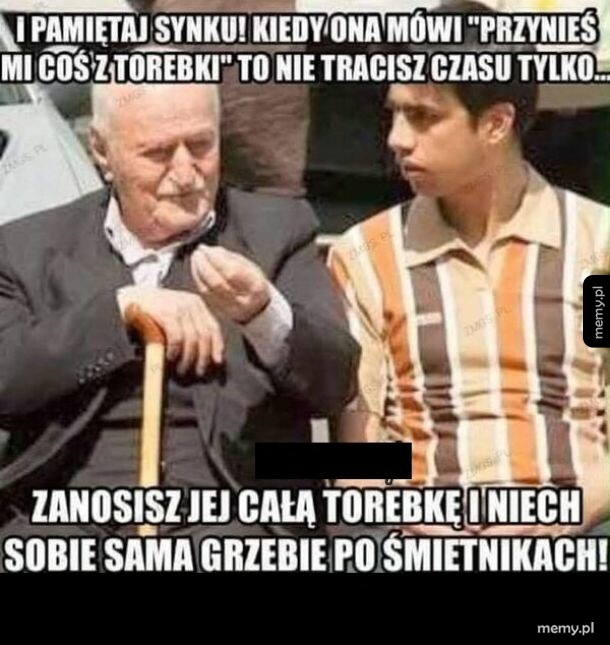 Starszy mężczyzna poucza młodszego chłopaka siedzącego obok niego.
