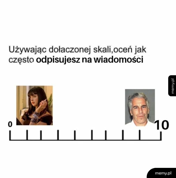 Mem ze skalą odpisywania na wiadomości z postaciami Jane z Breaking Bad i Jeffreyem Epsteinem